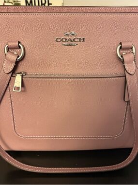 Coach Lilac Saffiano Leather Tote